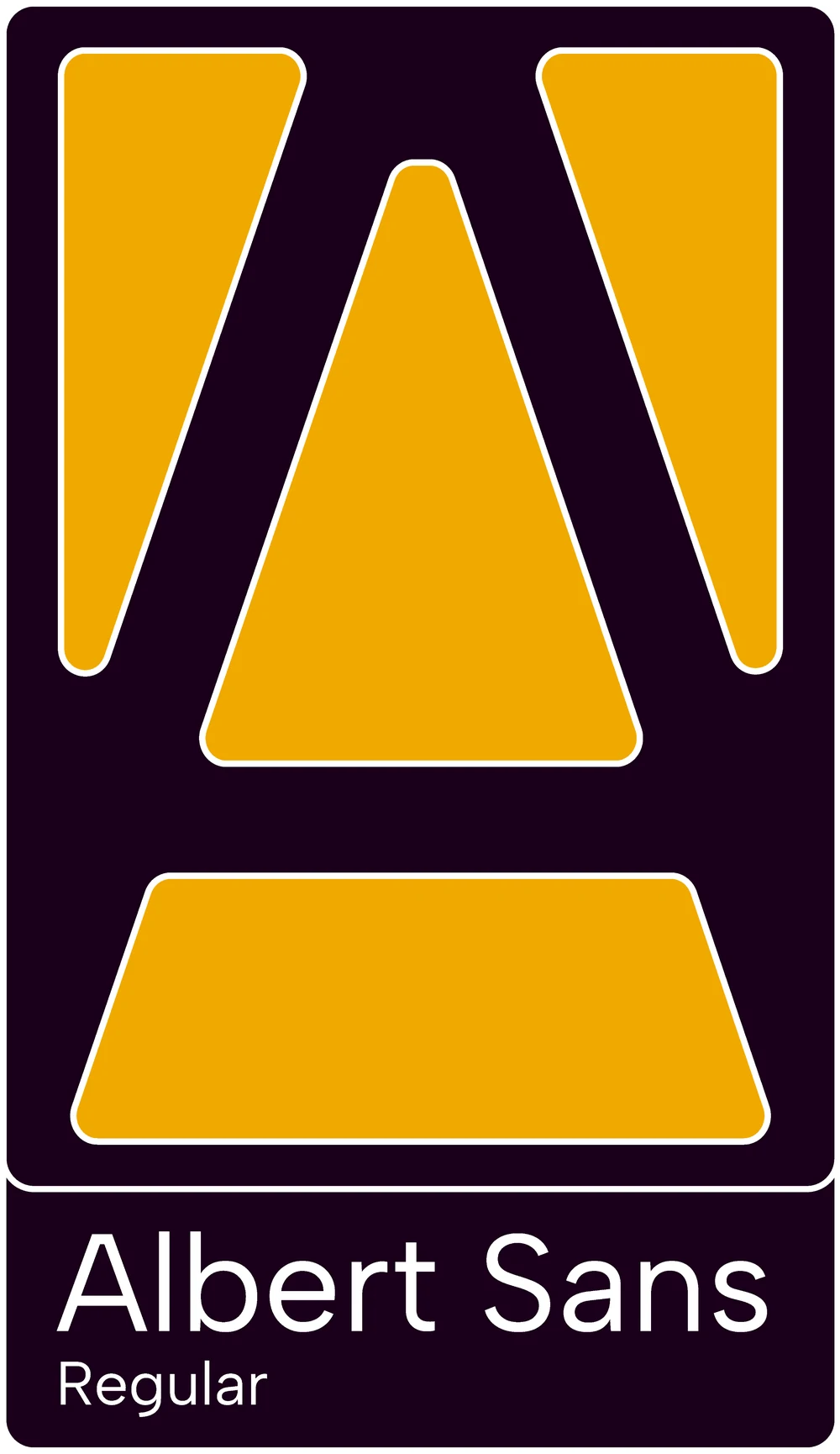 Albert Sans Regular typeface specimen in Amber Honey