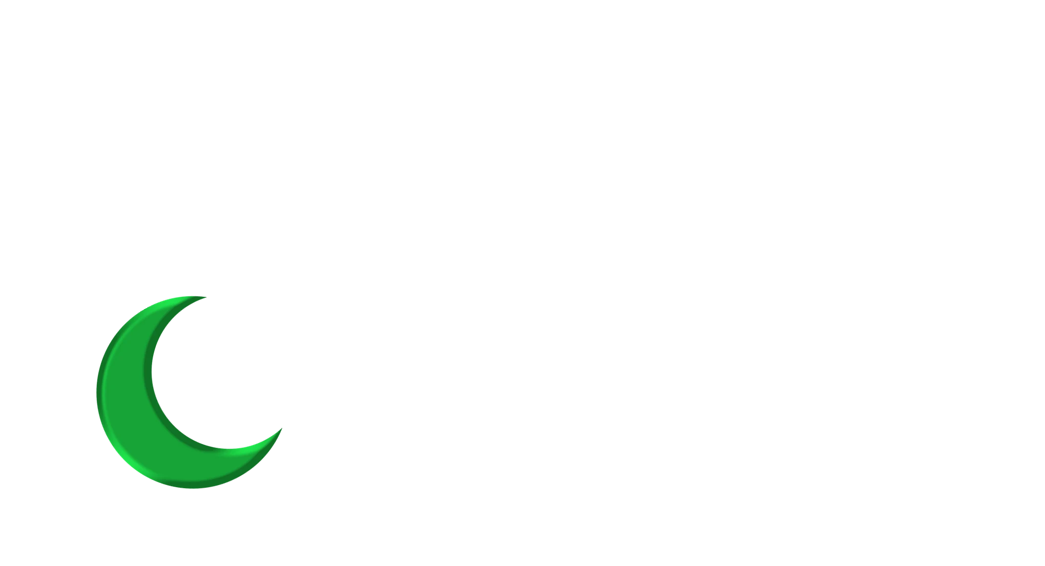 Phone showing the settings screen between a green moon and a golden sun