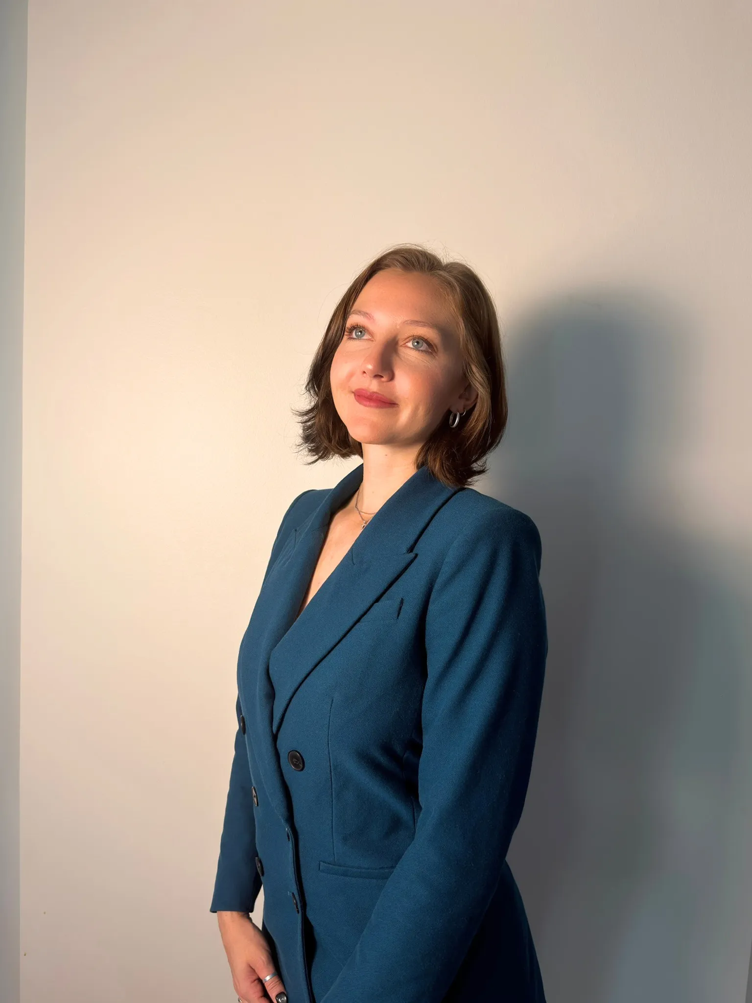 Jessie Borgmann in a blue blazer