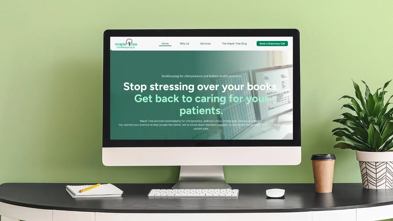 Maple Tree Bookkeeping website designed by Dotted Octopus