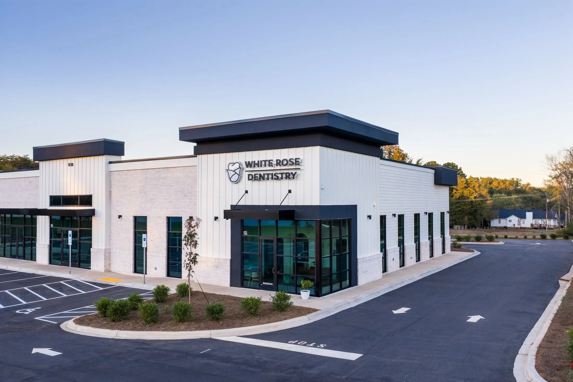 White Rose Dentistry office exterior at 1530 Alexander Love Hwy in York, SC