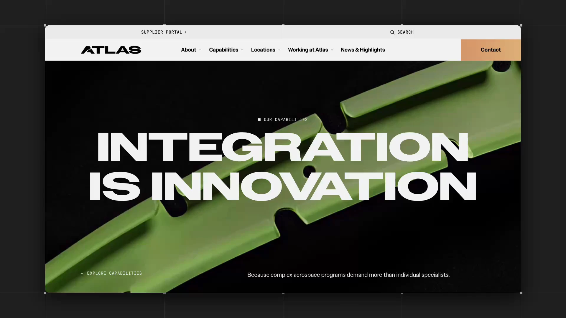 Capabilities hero: Integration Is Innovation