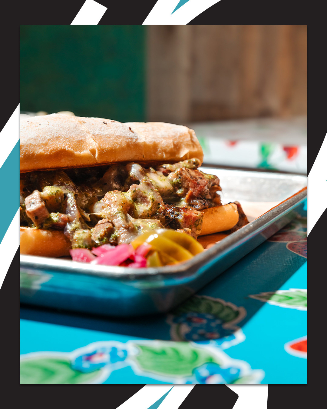 Smoked BBQ sandwich and sides