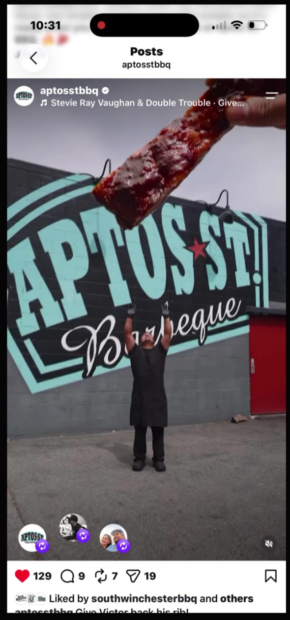 Restaurant Instagram post