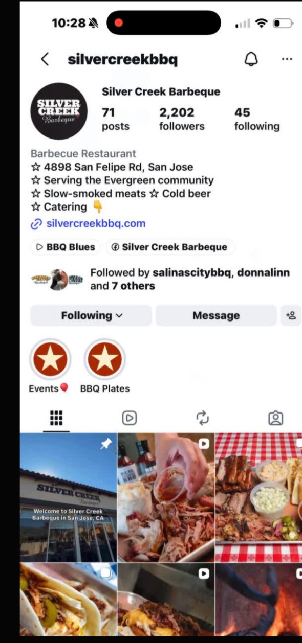 New location Instagram profile