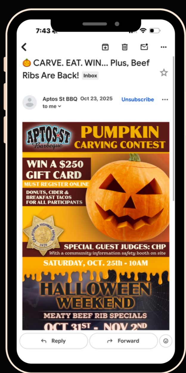 Restaurant email campaign
