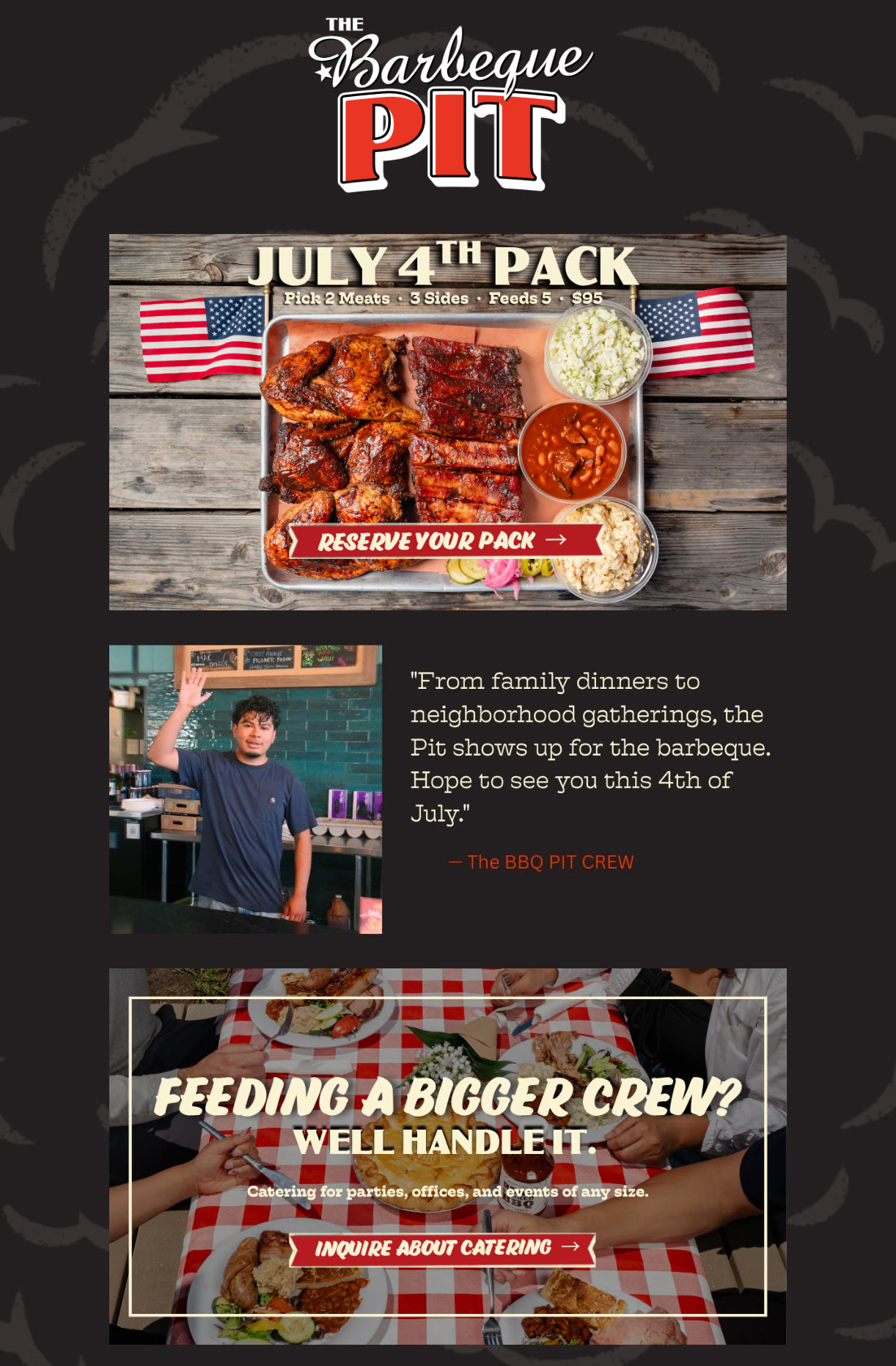 July 4th BBQ pack email