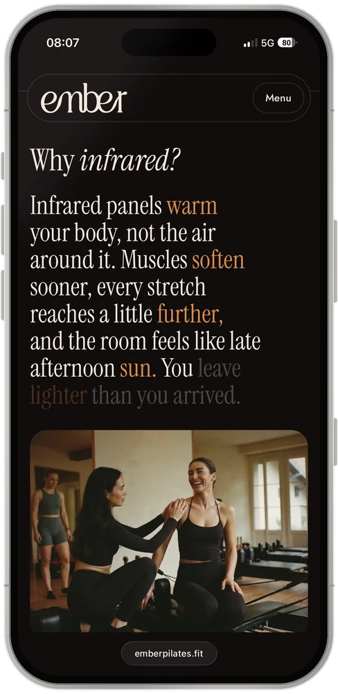 Ember about section on a phone: Why infrared?