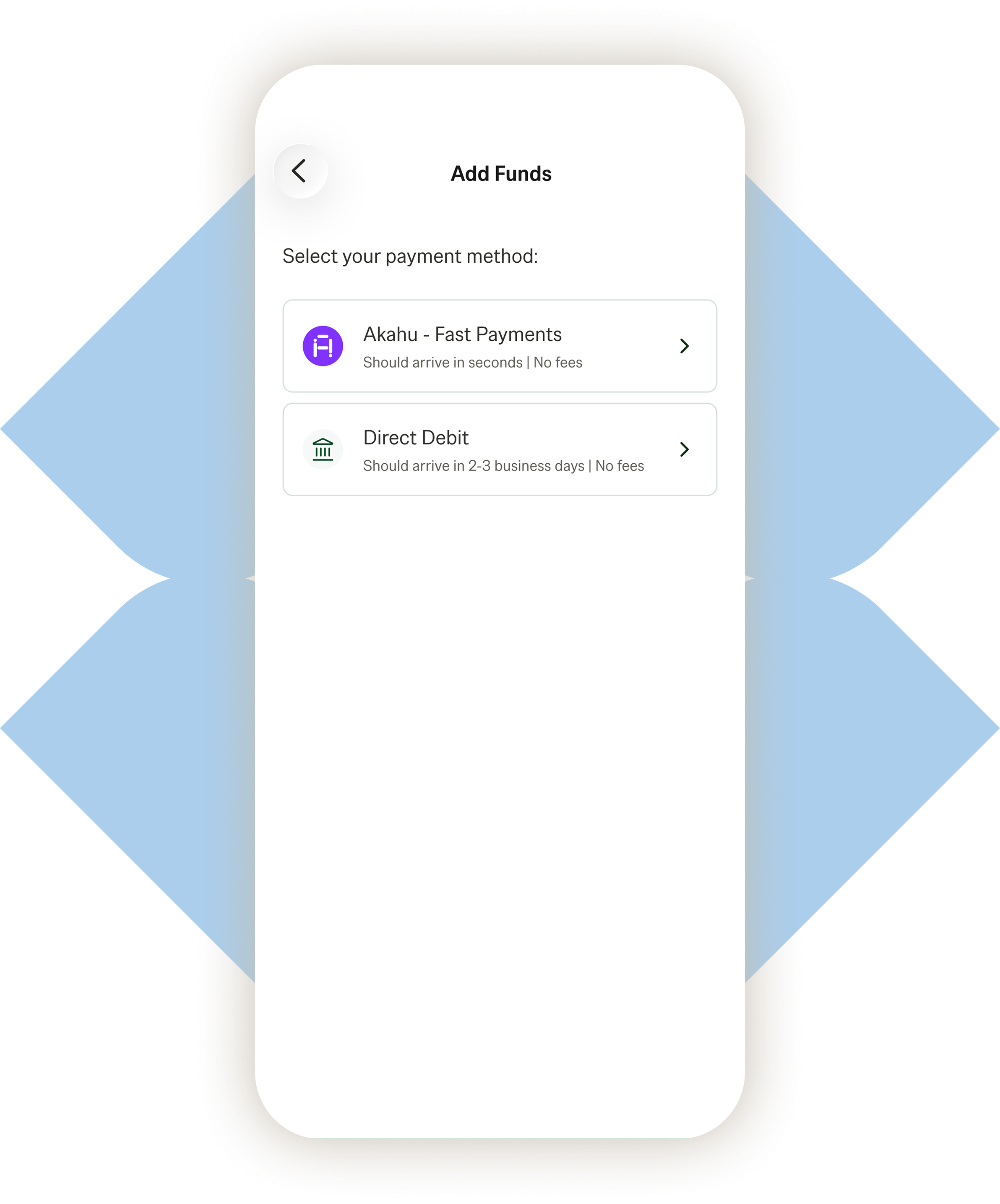 Blossom app account type screen