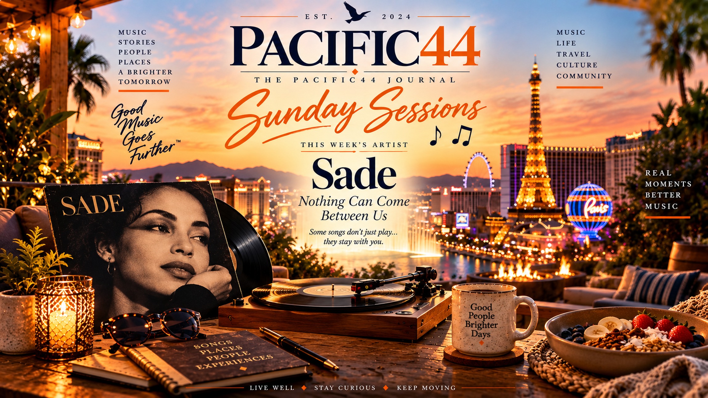 Pacific44 Sunday Sessions featuring Sade and Nothing Can Come Between Us against a warm Las Vegas evening.