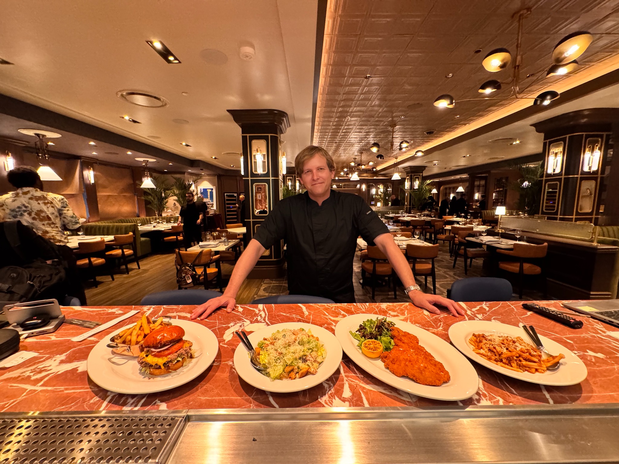 Executive Chef Joe Swan with a presentation of dishes at El Cortez.