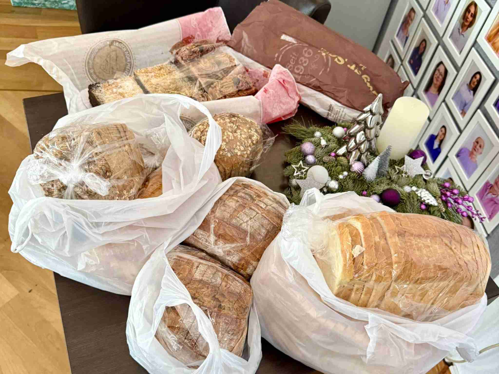 Backwaren für die Weihnachtsspende