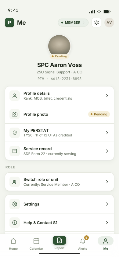 Profile — fictional SDF sample data