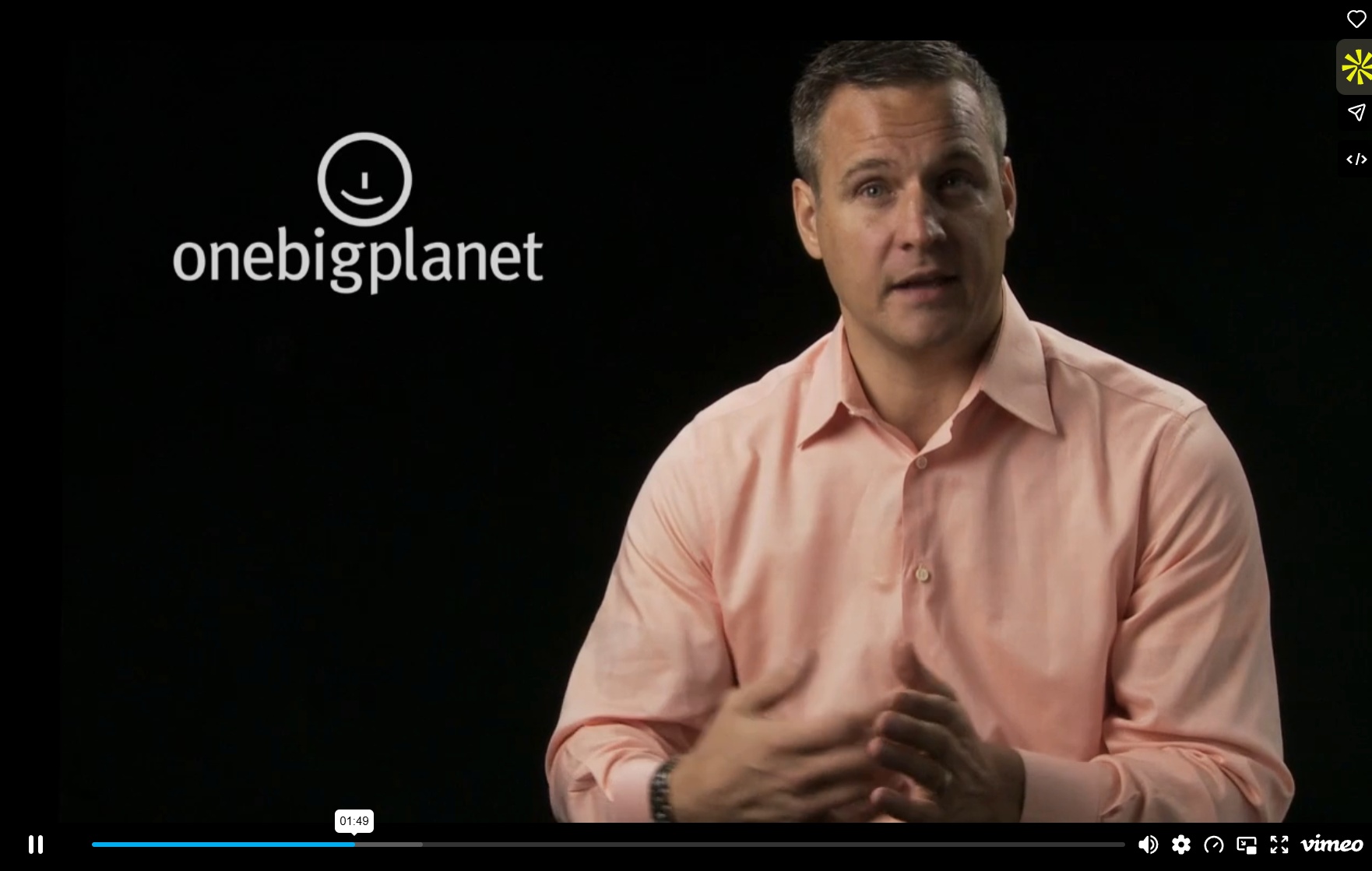 Eric Aubertin presenting OneBigPlanet at its product launch.