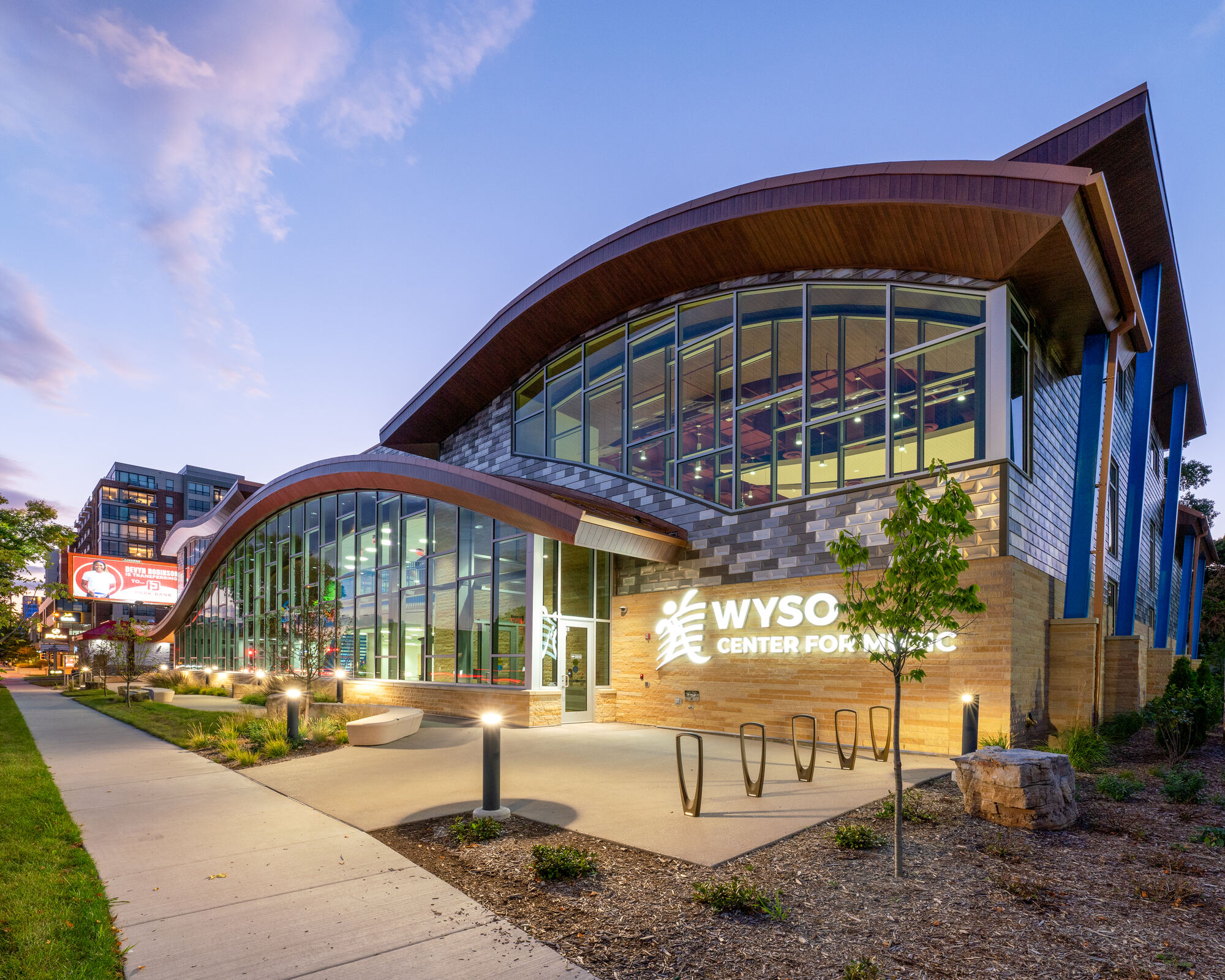 The WYSO Center entrance on East Washington Avenue