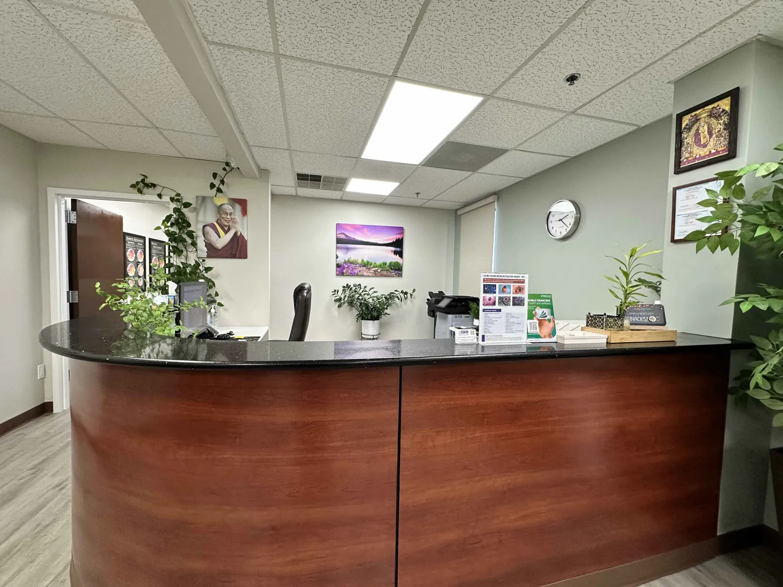 Reception desk at Netra Integrative Health Clinic