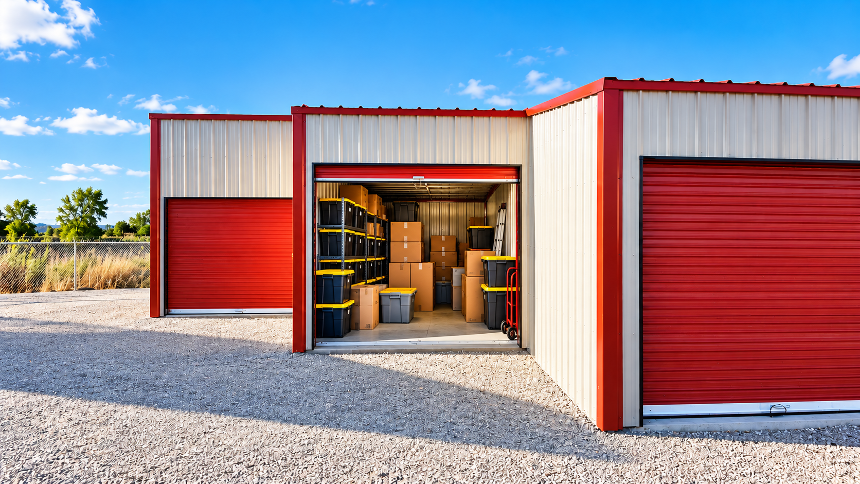 Drive-up storage units at Storage Units Rexburg