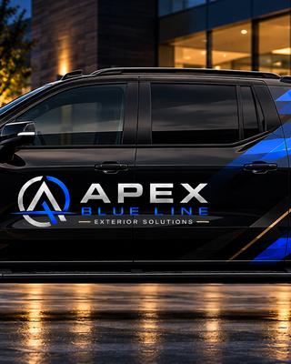 Detail of the approved Apex Blue Line truck wrap visualization