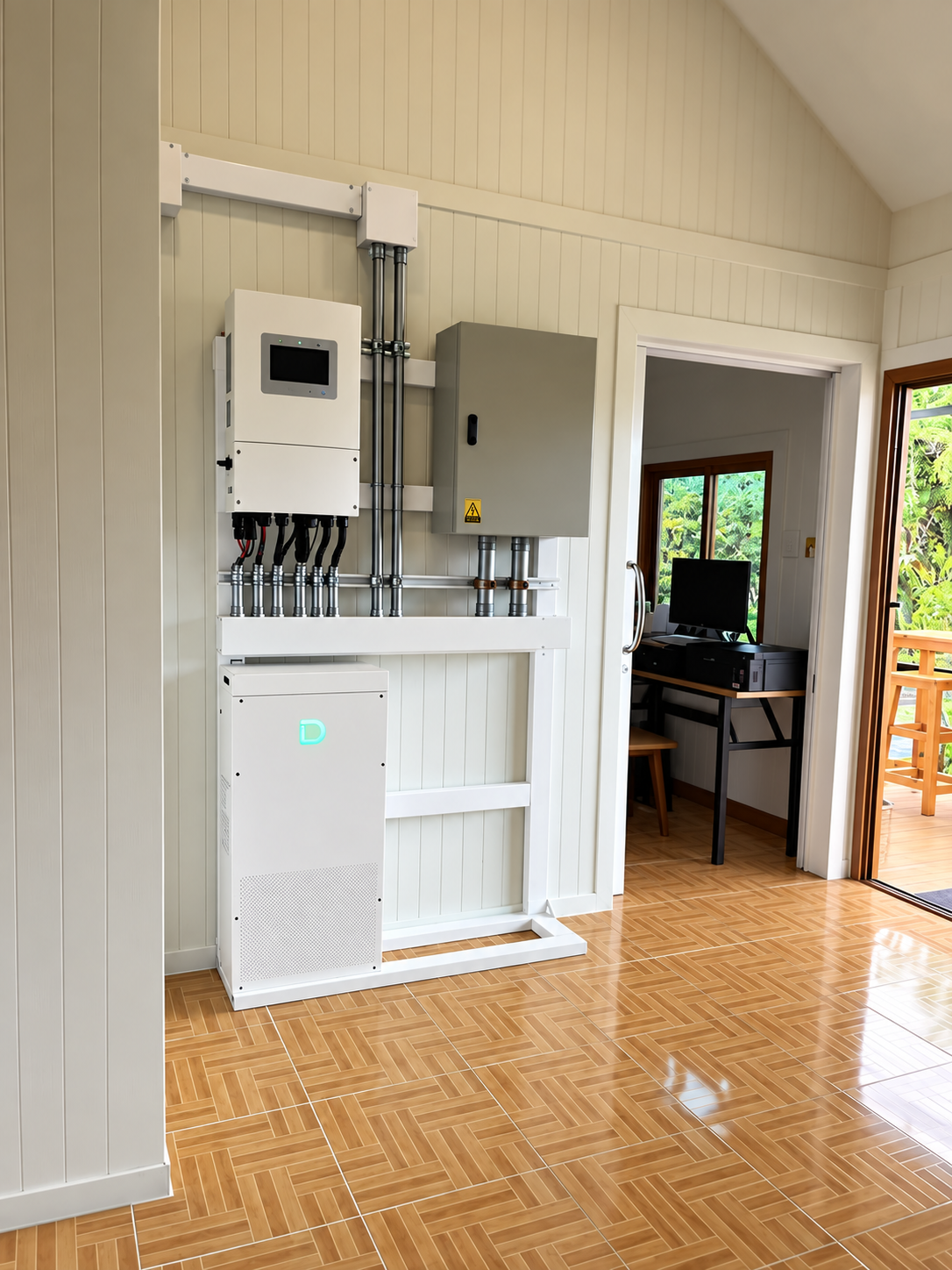 Home battery and inverter installation