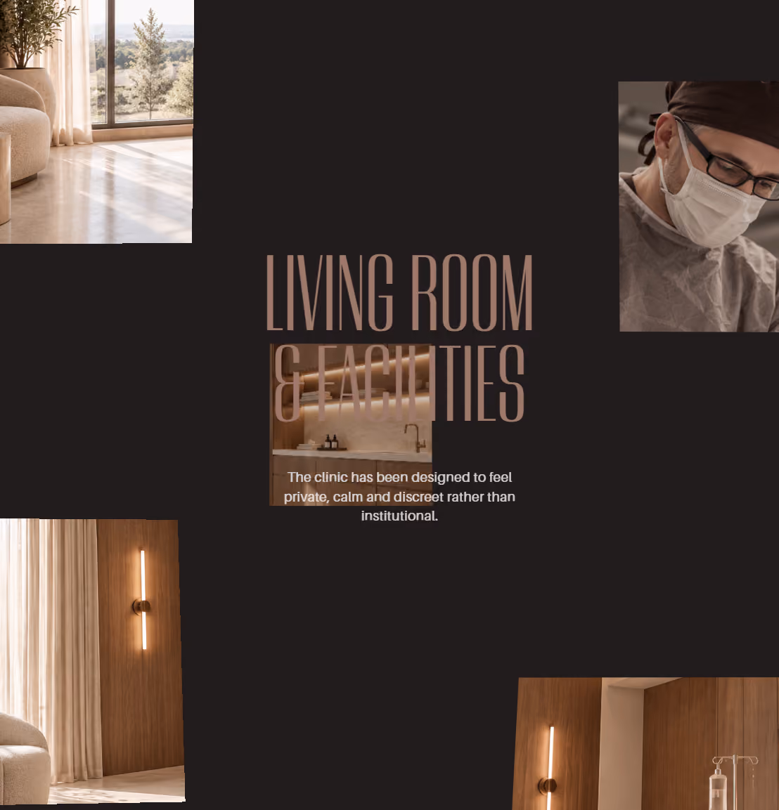 Patient review layouts for a plastic surgeon website
