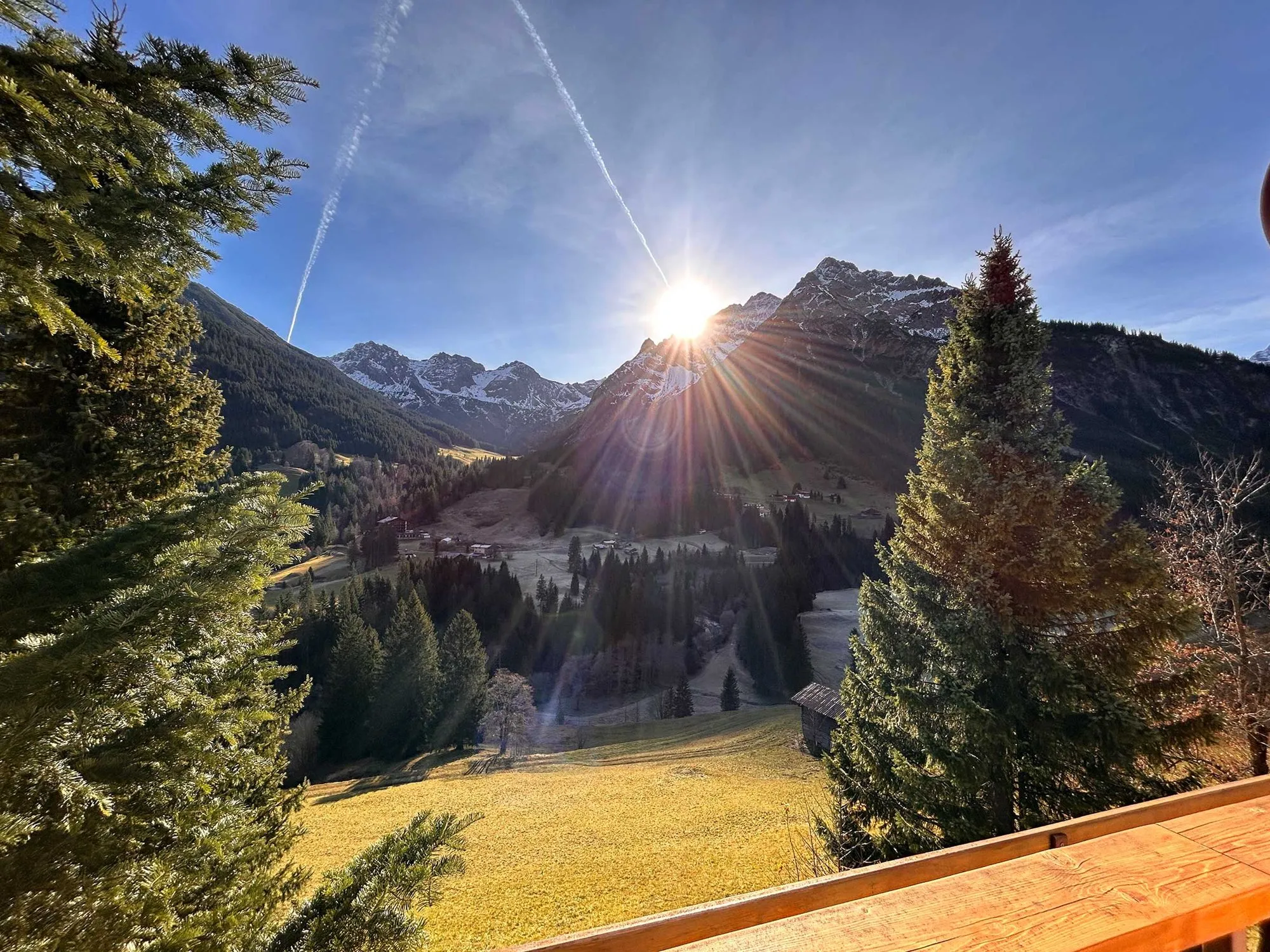 Ausblick vom Balkon der Ferienwohnung 2 ins Wildental