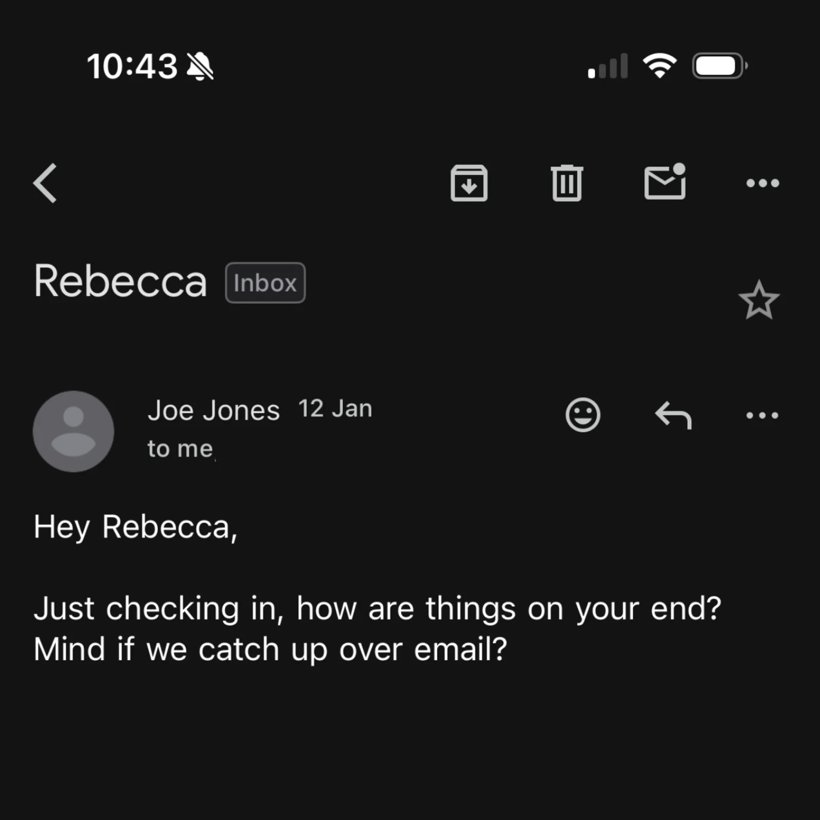 Phishing email new starter