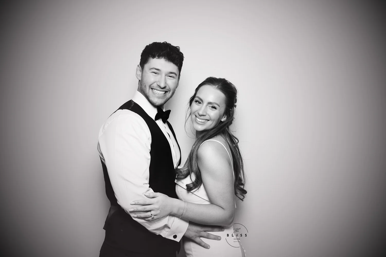 Glam portrait of a couple in formal wear