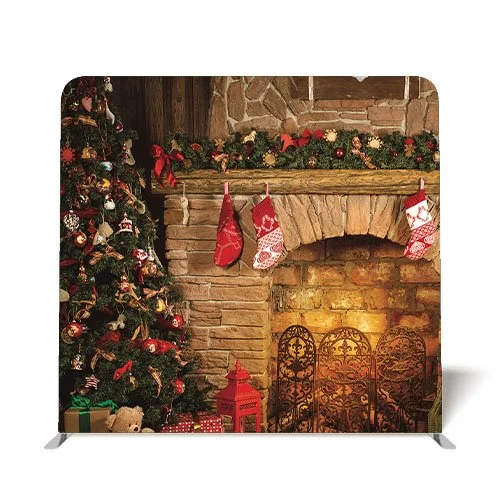 Christmas Fireplace backdrop
