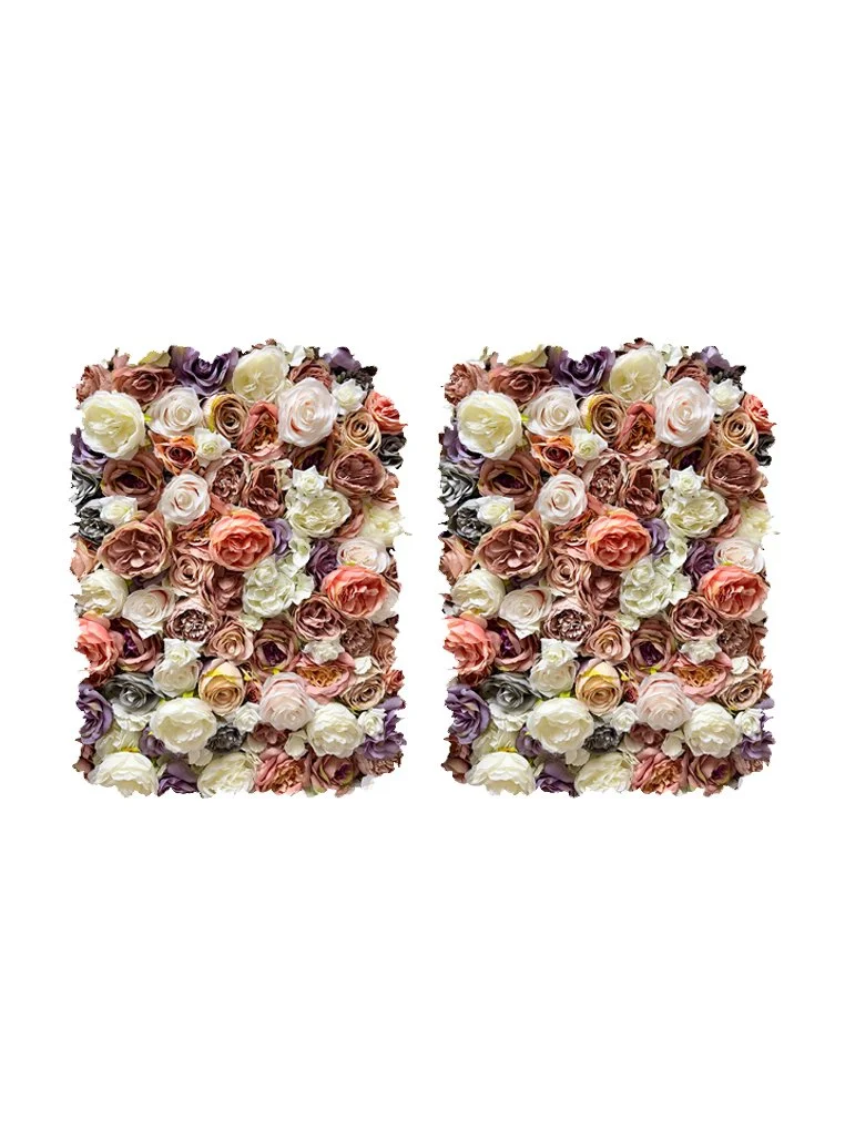 Multicolour rose panels for the telephone box interior