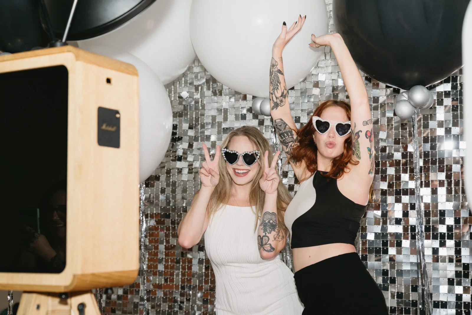 Glitz photo booth set up for a private party