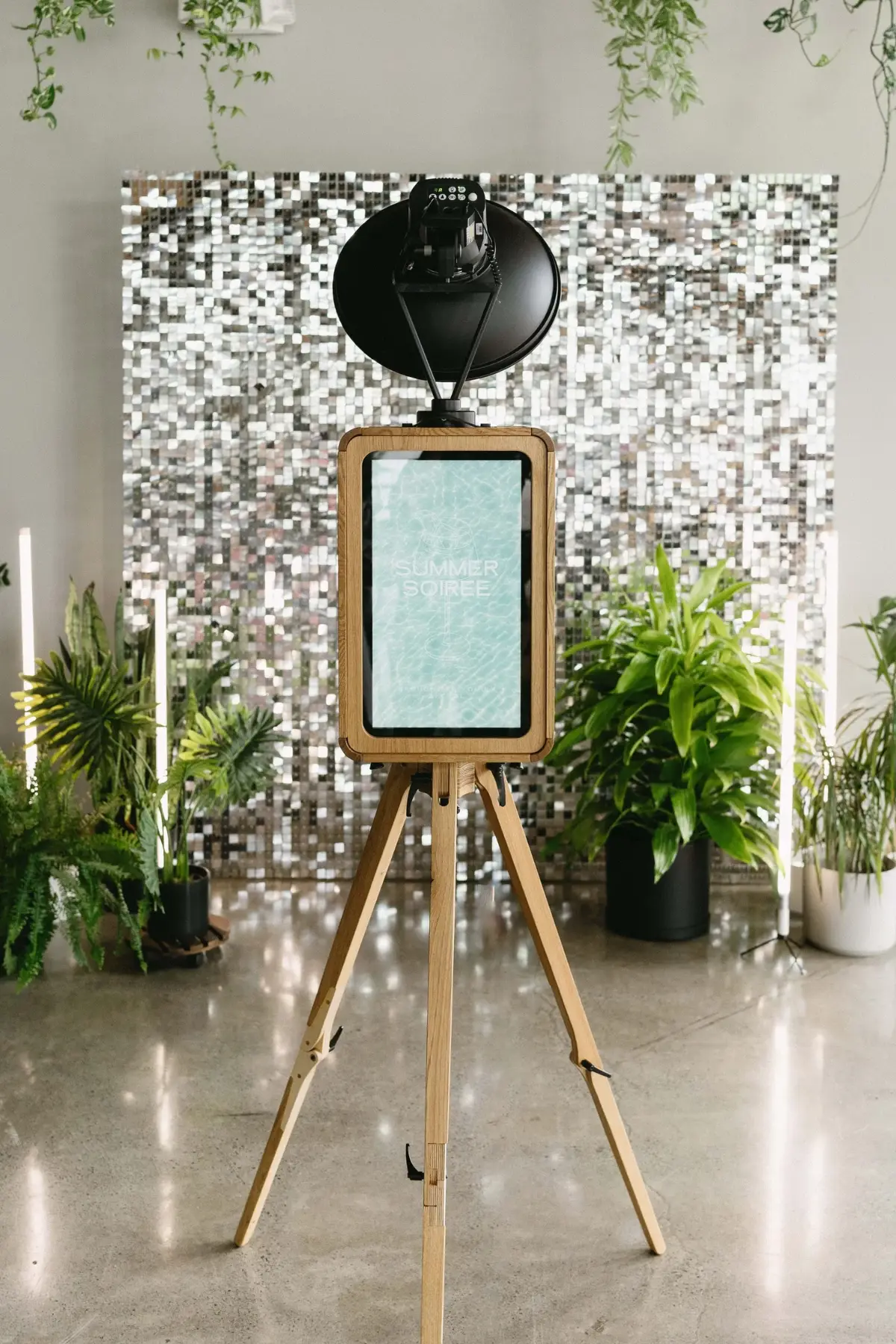 The ICON wooden photo booth at an event