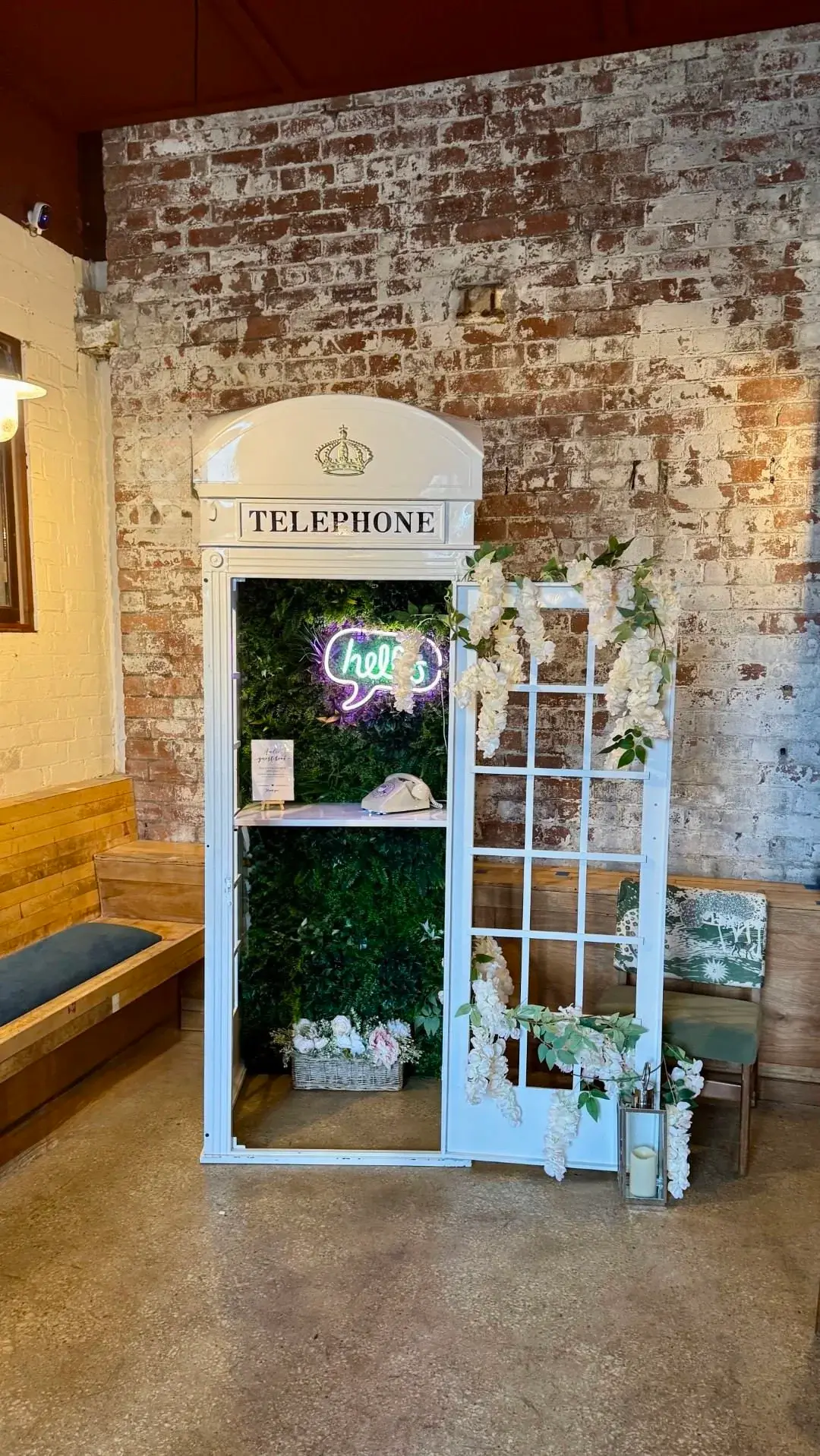 Audio guest book phone booth at the Victoria in Sheffield