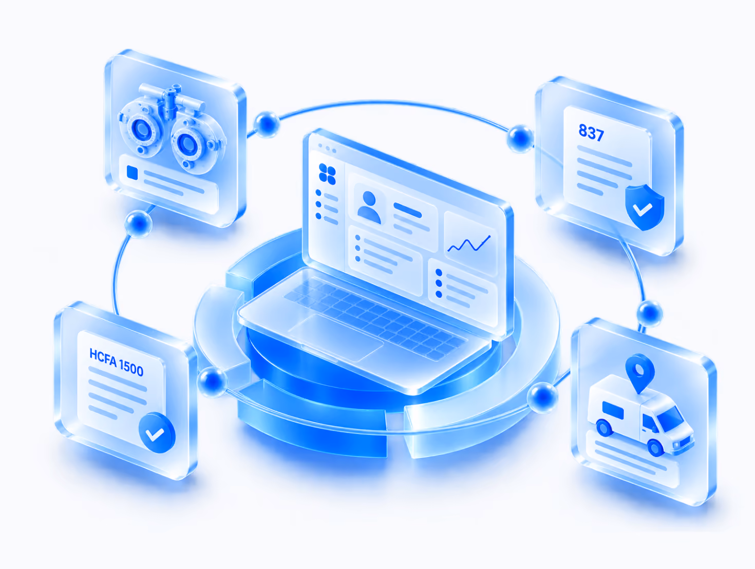 Vision EHR connecting exams, claims, eligibility and mobile clinics