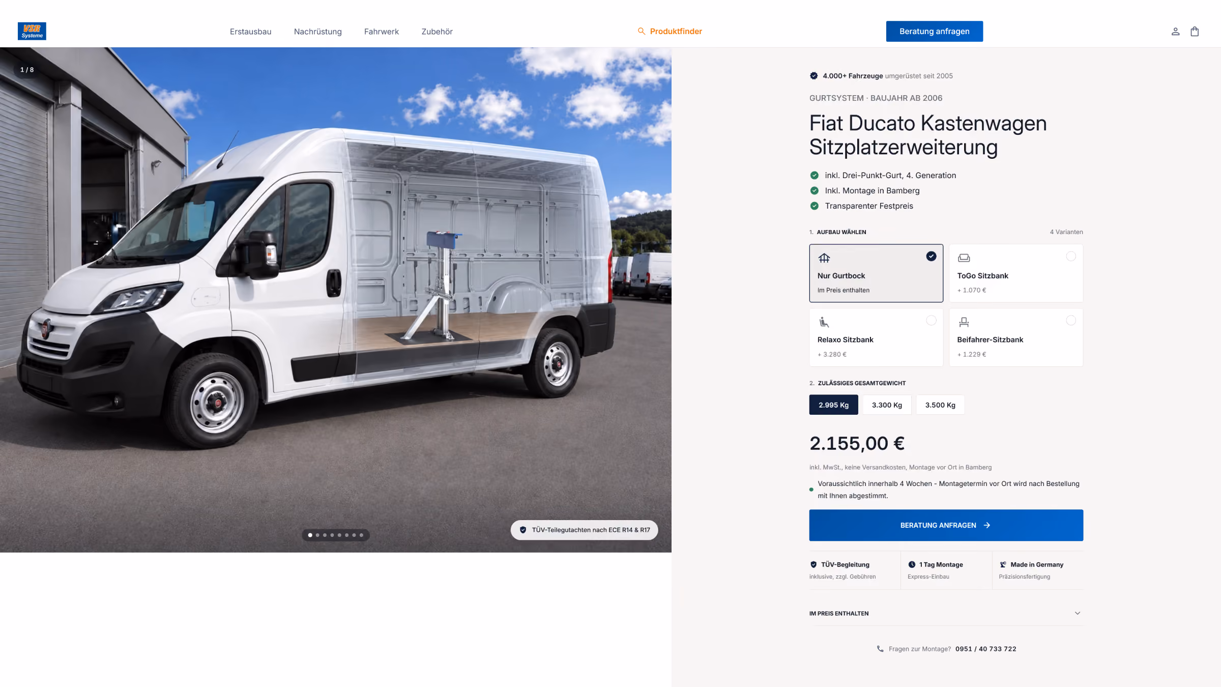 Onlineshop von VSR-Systeme auf Desktop und Smartphone