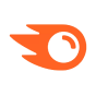 Orange comet or meteor icon with a round head and three trailing flames on a white rounded square background.