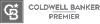 Coldwell Banker Premier logo in white text on a black background with a stylized 'CB' monogram above the name.