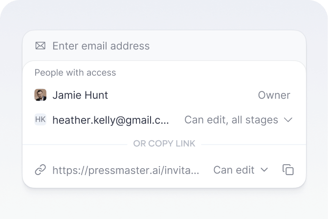 Sharing content with other users