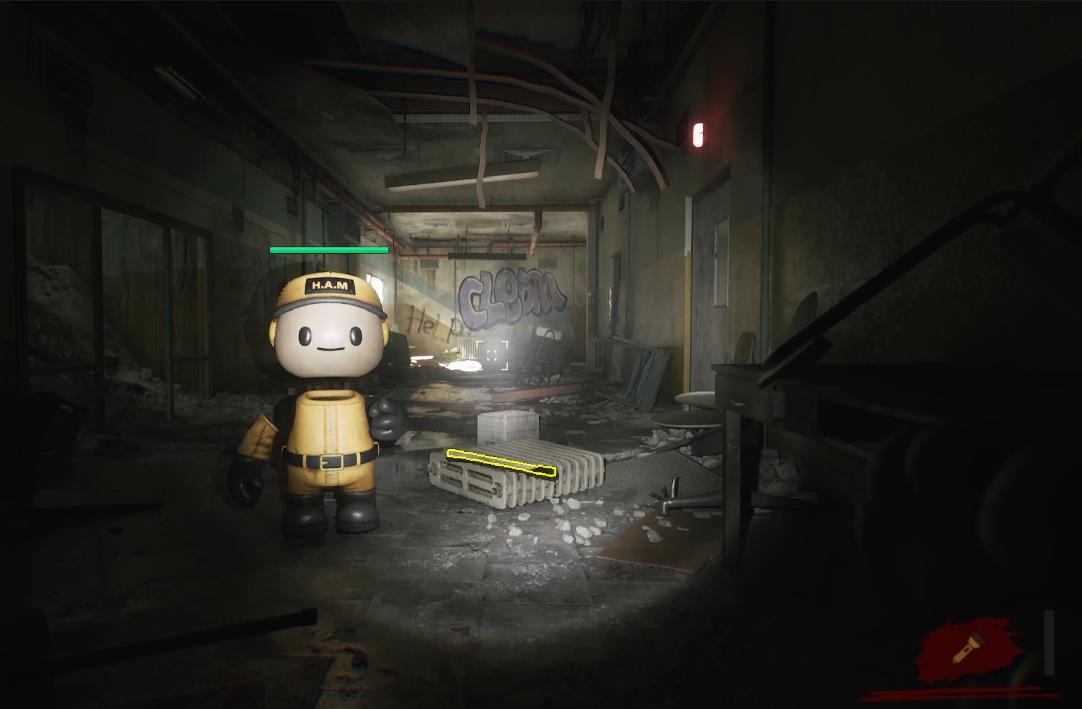 Work-in-progress O.O.P.S. co-op horror gameplay