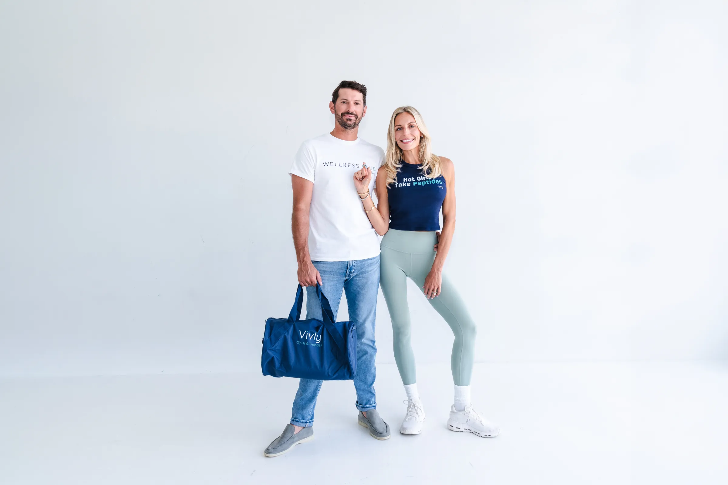 Smiling couple in casual wear