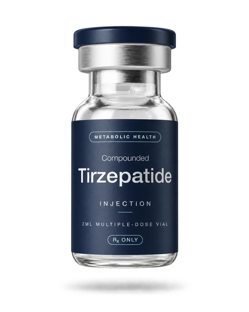 Vial of compounded tirzepatide injection