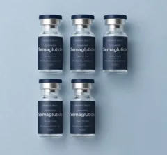 Five vials of compounded semaglutide