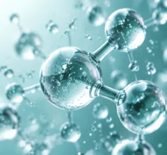 Illustration of molecules in solution