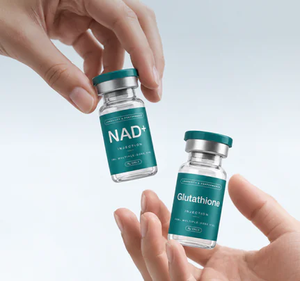 Glutathione and NAD+ vials