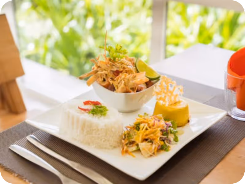zoom sur assiette restaurant le pik