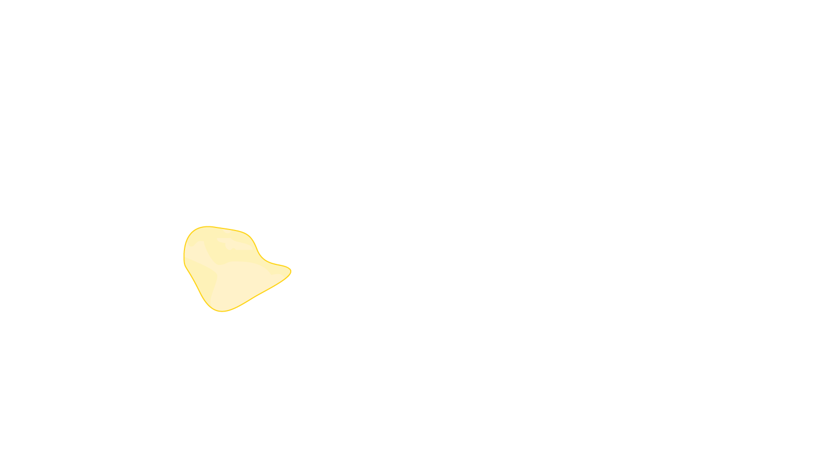 Carte du monde avec la région de l'Amérique centrale et du nord-ouest de l'Amérique du Sud mise en surbrillance en jaune.