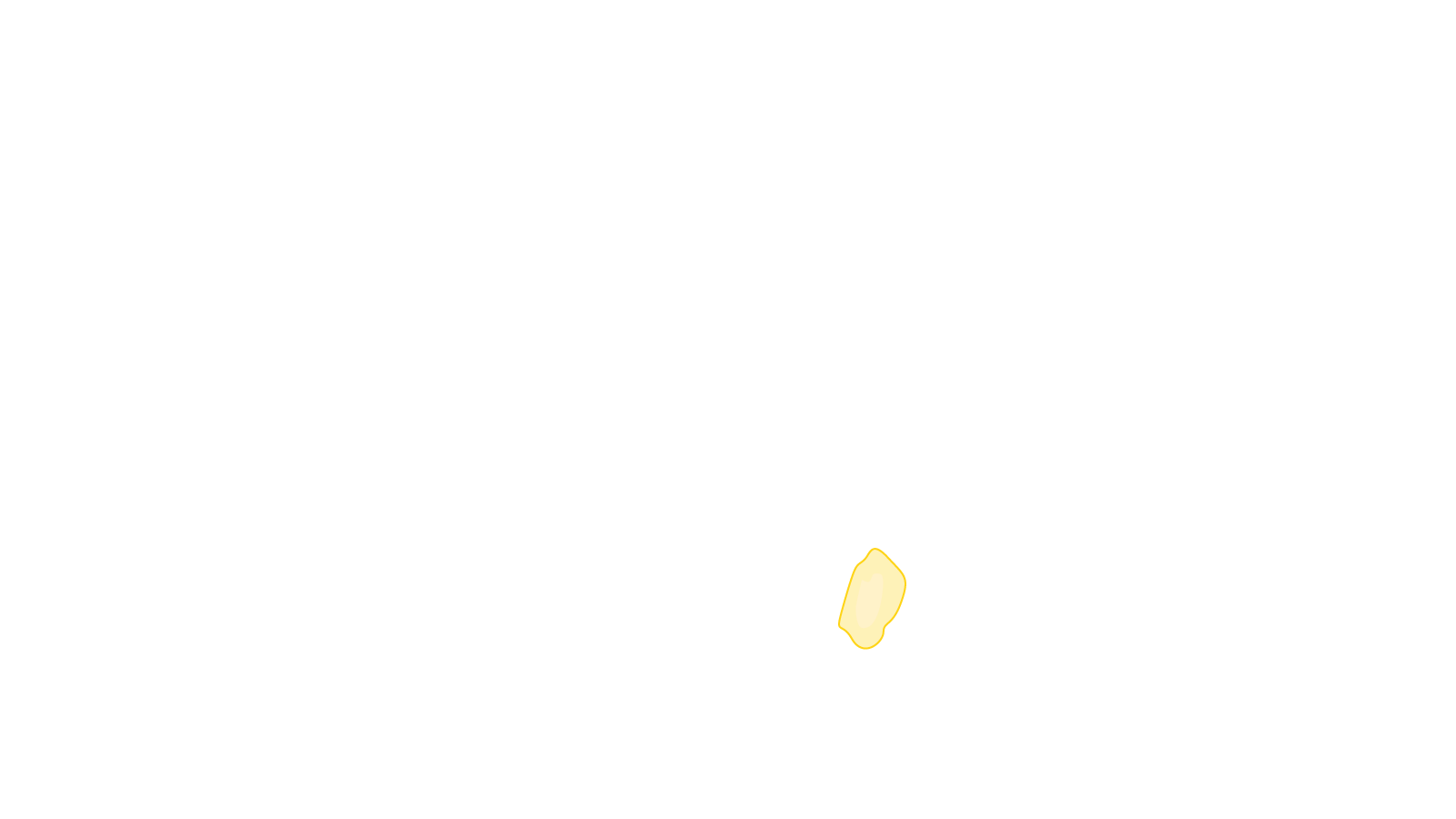 Carte du monde en blanc avec Madagascar en surbrillance jaune à l'est de l'Afrique.