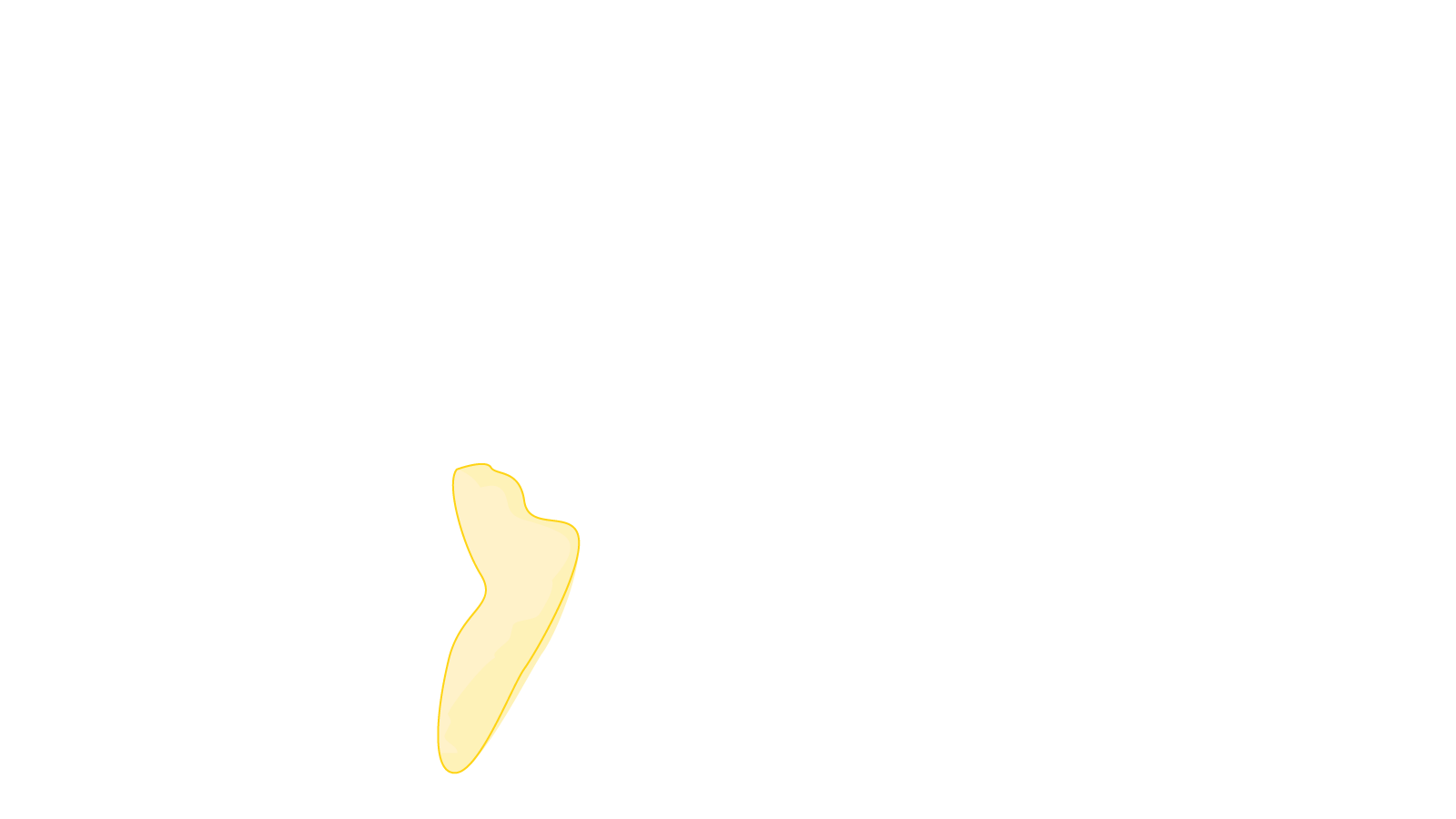 Carte du monde montrant la région d'Amérique latine mise en surbrillance en jaune sur la côte est de l'Amérique du Sud.