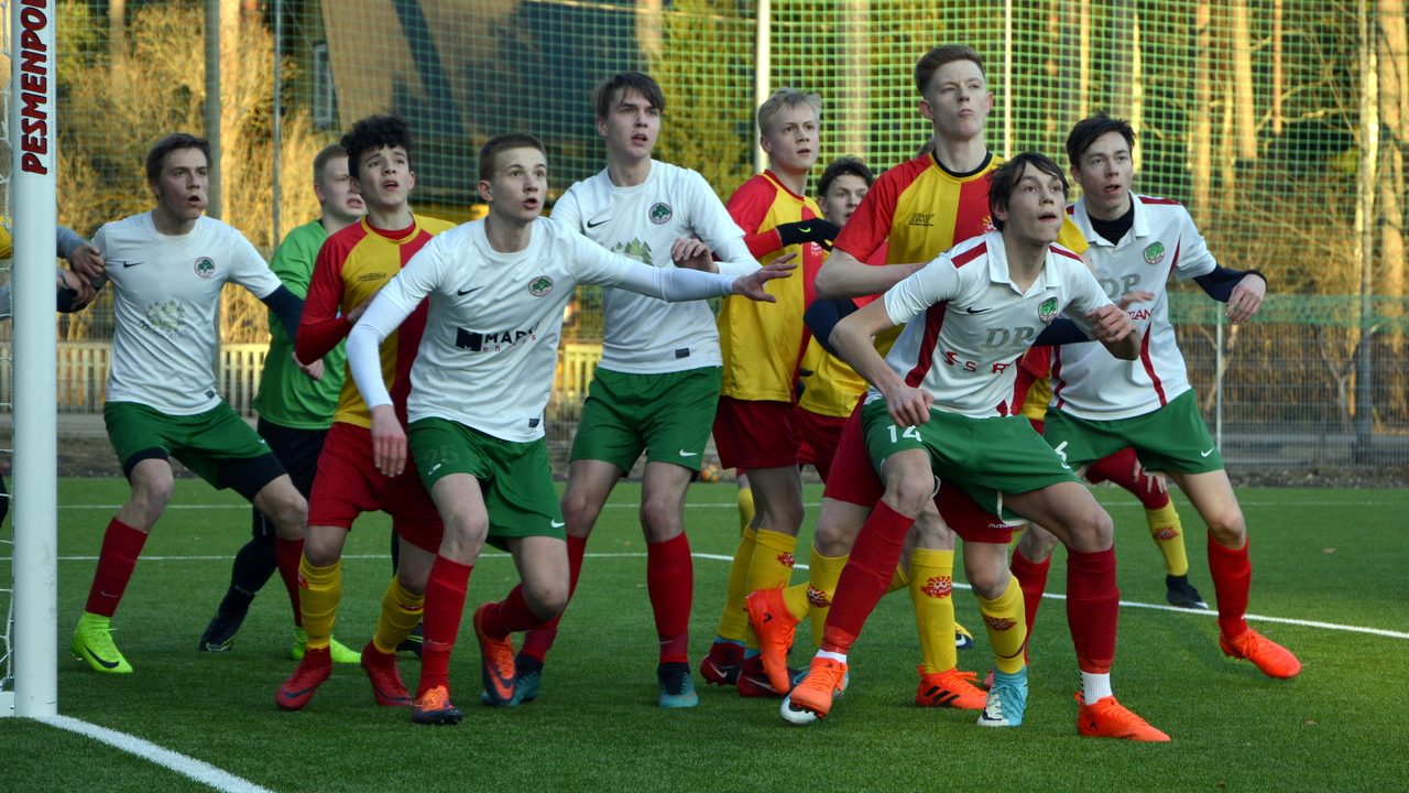 U19 tuli esimeses kodumängus 0:2 kaotusseisust välja ja viigistas