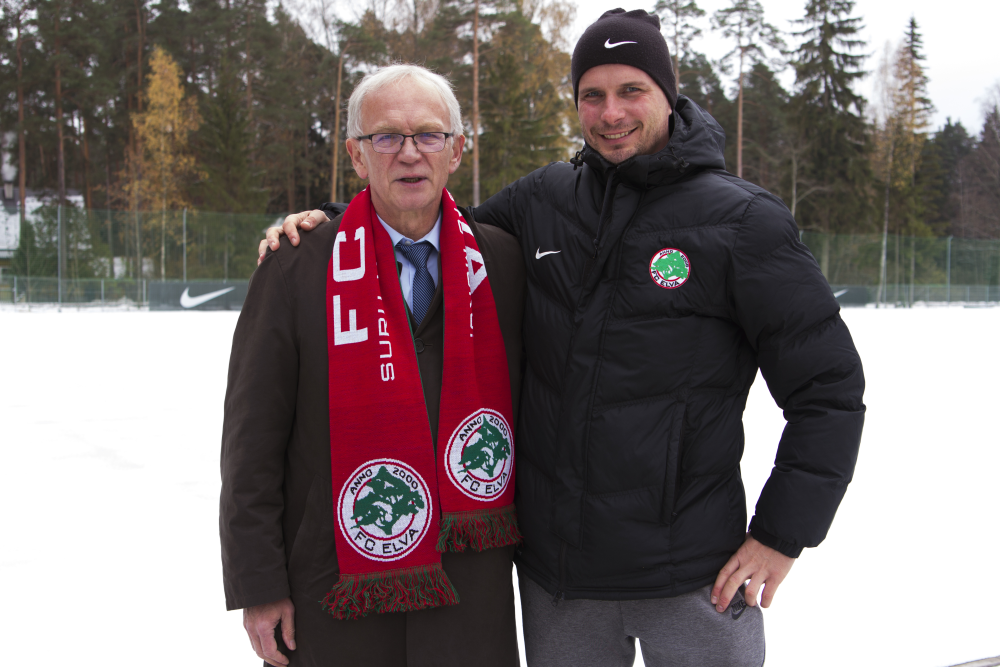 Riigikogu esimees Eiki Nestor külastas Nike Arena Elvat ja tutvus klubi hetke olukorraga (vaata FCE TV videointervjuud)