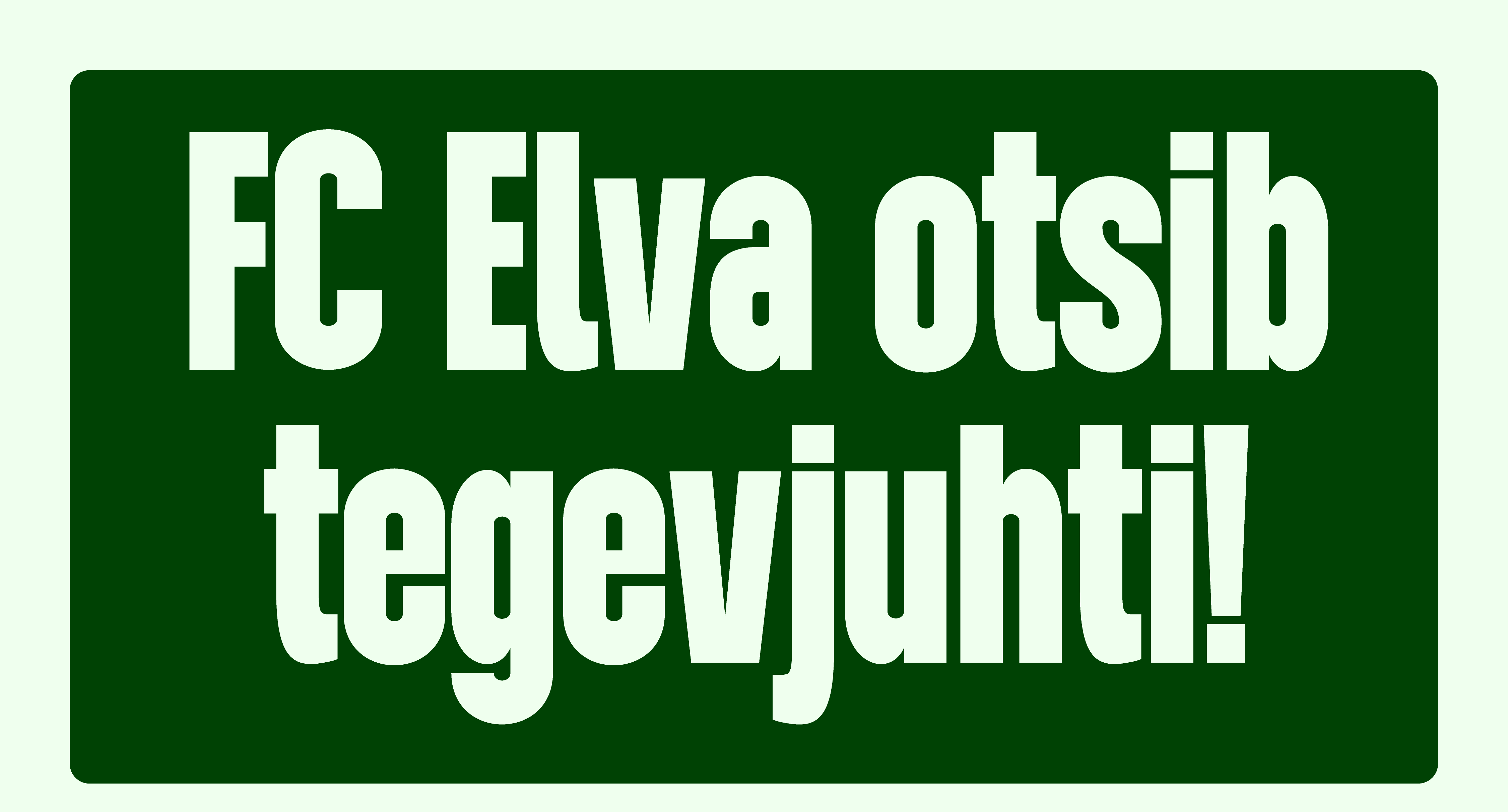 Jalgpalliklubi FC Elva otsib tegevjuhti!